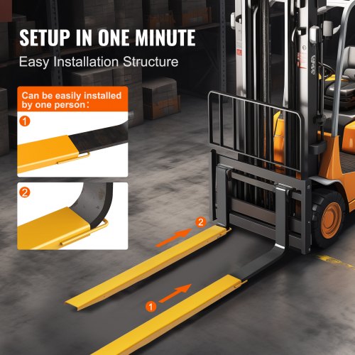 Pallet Fork Extensions 84 Length 45 Width Heavy Duty Carbon Steel Fork