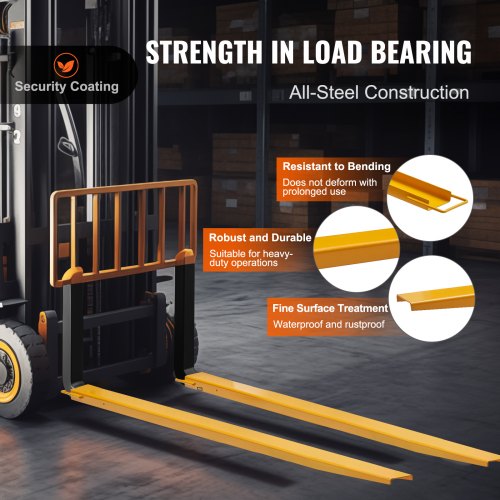 Pallet Fork Extensions 96 Length 45 Width Heavy Duty Carbon Steel Fork