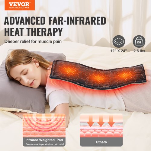 Far Infrared Heating Pad 12 x 24 Weighted Heating Pad with Far Infrared