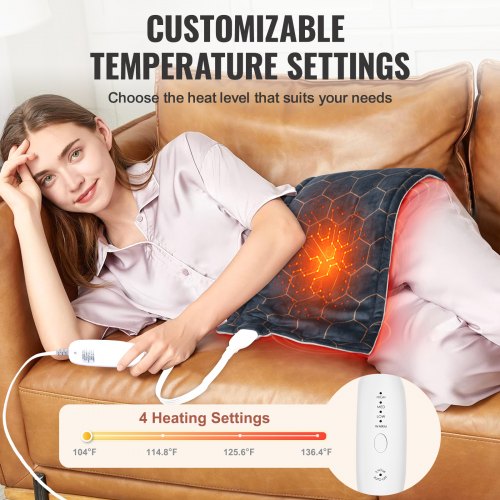 Far Infrared Heating Pad 12 x 24 Weighted Heating Pad with Far Infrared