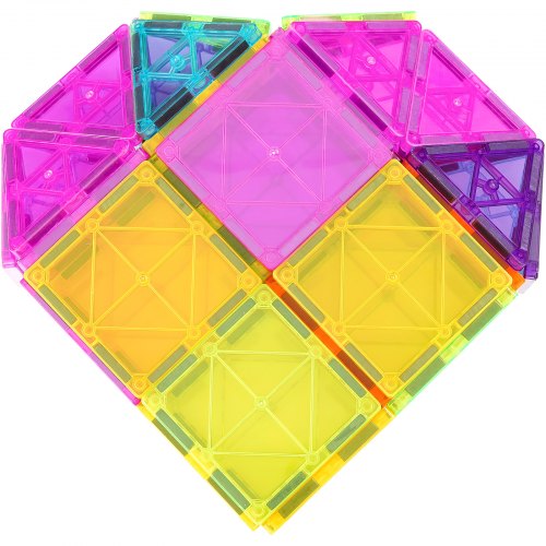 Magnetic Tiles 32 PCS Magnetic Building Blocks for Kids Magnet Building