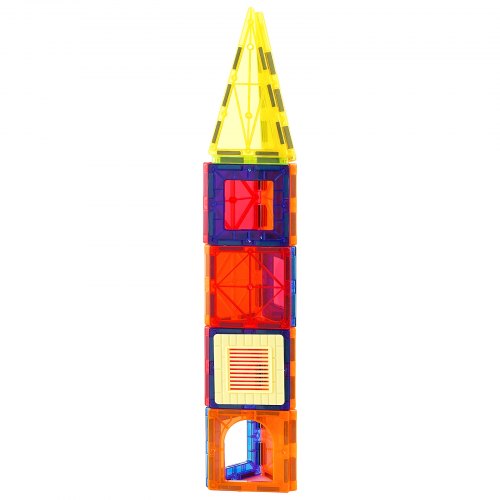 Magnetic Tiles 55 PCS Magnetic Building Blocks for Kids Magnet Building