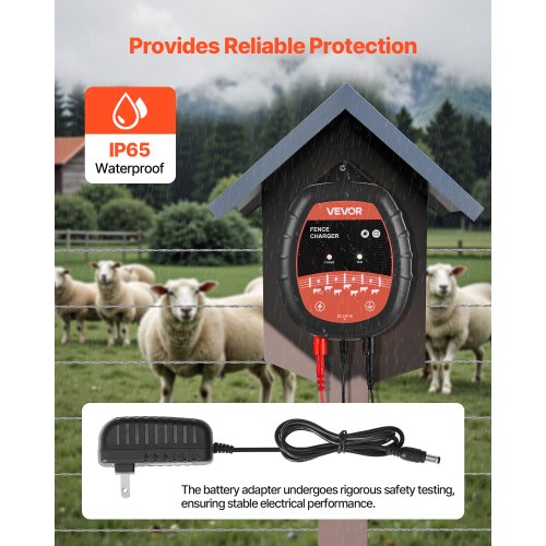 Electric Fence Charger 10kV 1J AC DC Electric Fence Energizer with LED
