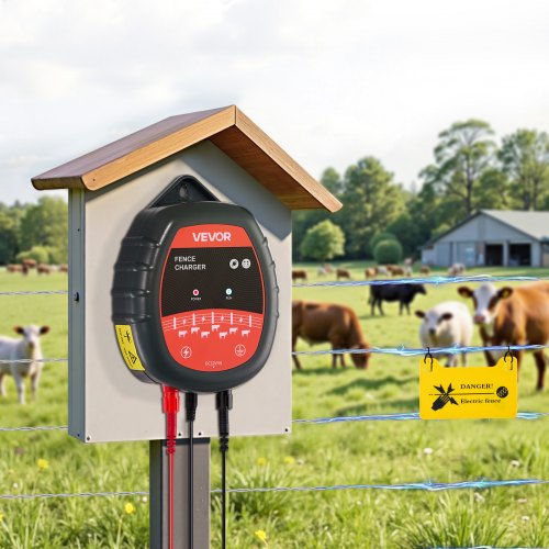 Electric Fence Charger 10kV 1J AC DC Electric Fence Energizer with LED