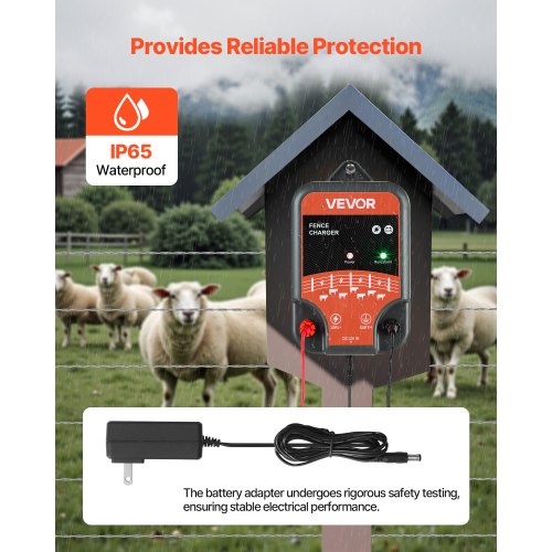Electric Fence Charger 10kV 2J AC DC Electric Fence Energizer with LED