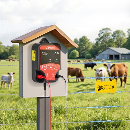 Electric Fence Charger 10kV 2J AC DC Electric Fence Energizer with LED