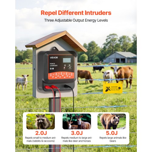 MultiPowered Electric Fence Charger 2J3J5J Electric Fence Energizer