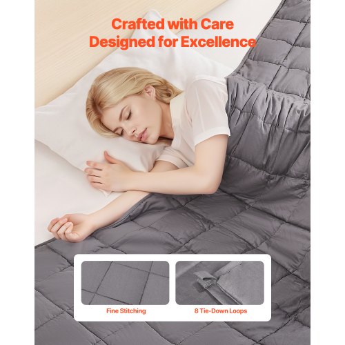 Weighted Blanket 25 lbs 80 x 87 in King Size Soft 100 Cotton Heavy