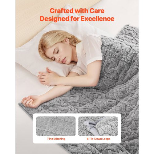 Weighted Blanket 20 lbs 60 x 80 in Queen Size Sherpa Fleece Heavy Blanket