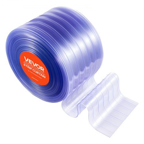 Clear Pvc Strip Curtain 101 Ft Length X 12 In Width Ribbed Plastic Door Bulk