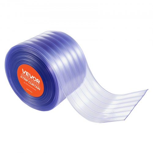 Clear Pvc Strip Curtain 101 Ft Length X 12 In Width Ribbed Plastic Door Bulk