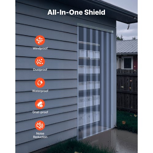 Clear PVC Strip Curtain 101 ft Length x 12 in Width Thermal Insulating
