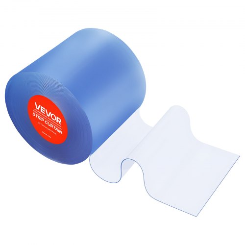 Clear PVC Strip Curtain 101 ft Length x 12 in Width Thermal Insulating