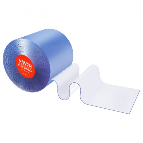 Clear PVC Strip Curtain 101 ft Length x 12 in Width Thermal Insulating