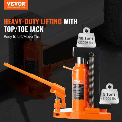 Hydraulic Toe Jack 5 Ton On Toe Toe Jack Lift 10 Ton On Top Lift Capacity