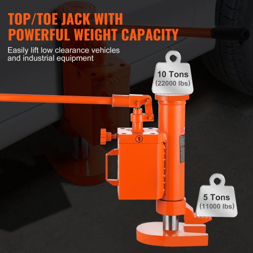 Hydraulic Toe Jack 5 Ton On Toe Toe Jack Lift 10 Ton On Top Lift Capacity