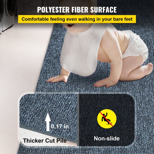Gray Marine Carpet 6 ft x 23 ft Boat Carpet Rugs Indoor Outdoor Rugs for Patio