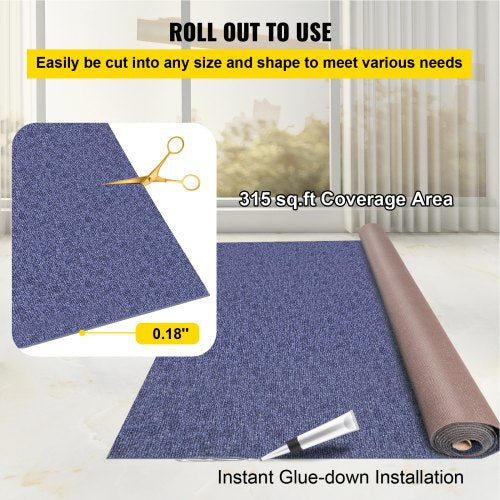 Deep Blue Marine Carpet 6 ft x 52.5 ft Marine Carpeting Marine Grade Carpet