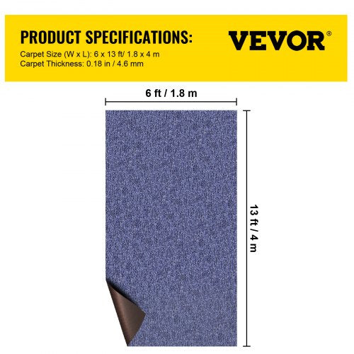 Deep Blue Marine Carpet 6 ft x 13.1 ft Marine Carpeting Marine Grade Carpet