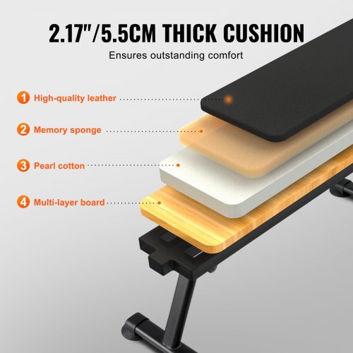 Flat Weight Bench Foldable Strength Training Bench Utility Workout Bench