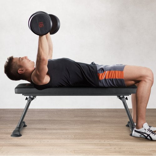 Flat Weight Bench Foldable Strength Training Bench Utility Workout Bench
