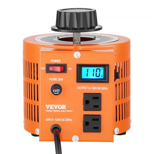 2000VA Auto Variable Voltage Transformer 15.3 Amp 110V Input130V Output