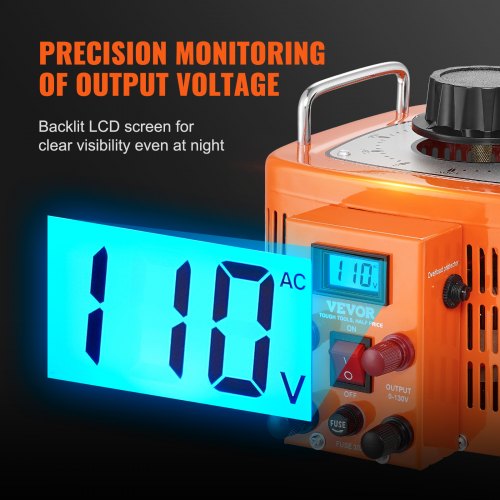 3000VA Auto Variable Voltage Transformer 23 Amp 110V Input130V Output