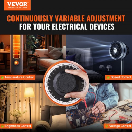 2000VA Auto Variable Voltage Transformer 15.3 Amp 110V Input 0130V Output