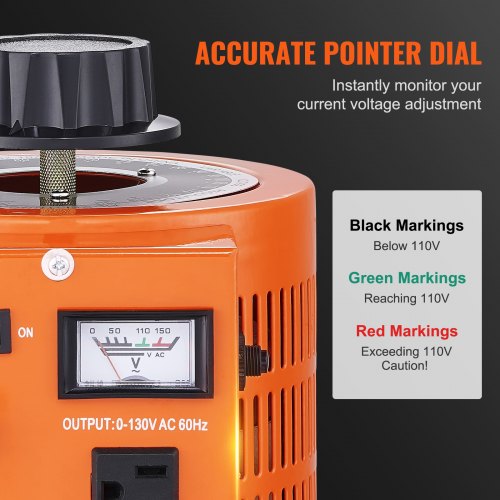 2000VA Auto Variable Voltage Transformer 15.3 Amp 110V Input 0130V Output