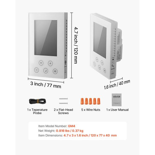 7Day Programmable Thermostat Home Thermostats for Radiant Underfloor
