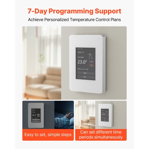 7Day Programmable Thermostat Home Thermostats for Radiant Underfloor 1