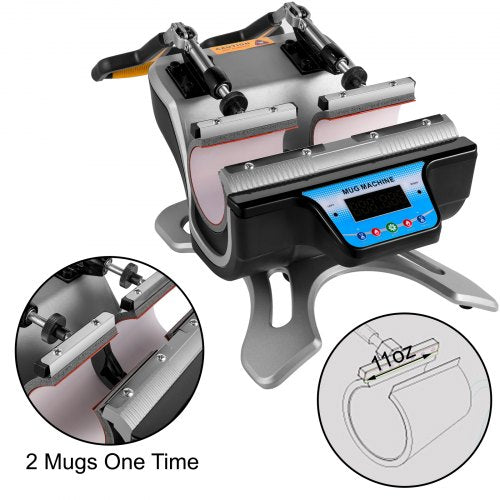 Mug Heat Press 2pcs 15oz Mug Press Sublimation Machine Dual Station Design