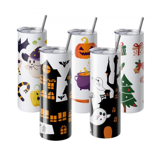 12 Pack Sublimation Tumblers 20oz Skinny Straight Stainless Steel