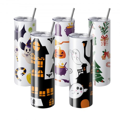 8 Pack 30 Oz Sublimation Tumblers Skinny Straight Stainless Steel Blanks