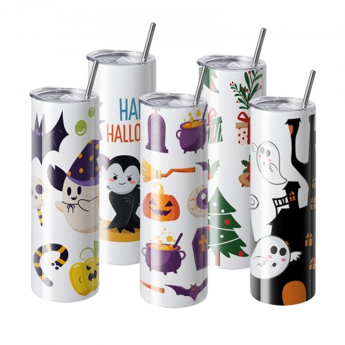 8 Pack 30 Oz Sublimation Tumblers Skinny Straight Stainless Steel Blanks