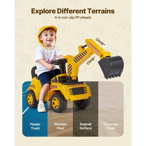 Ride On Toddler Car Push Car for Toddler 19 to 36 Months Excavator Digger
