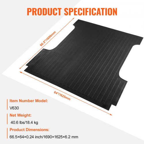 Truck Bed Mat Fits for 20152023 Ford F150 5.5 FT Short Bed 665 x 64
