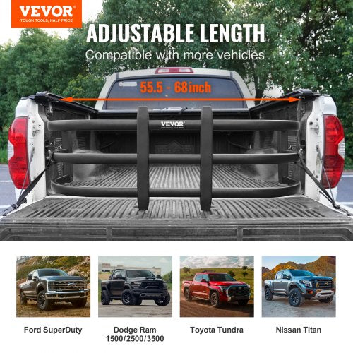 Truck Bed Extender Aluminum Retractable Tailgate Extender 55568 Fits