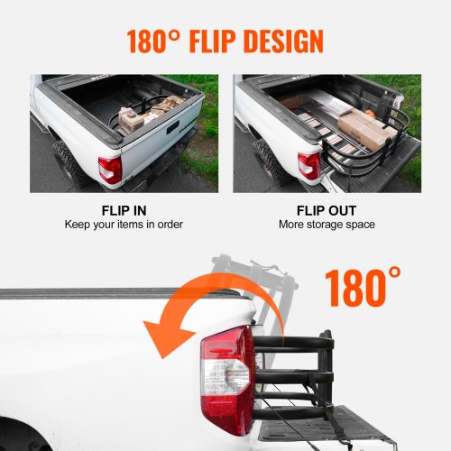 Truck Bed Extender Aluminum Retractable Tailgate Extender 55568 Fits