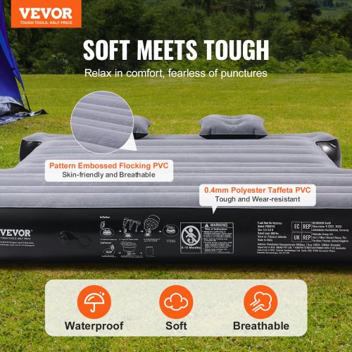 Truck Bed Air Mattress for 5558 ft Full Size Short Truck Beds