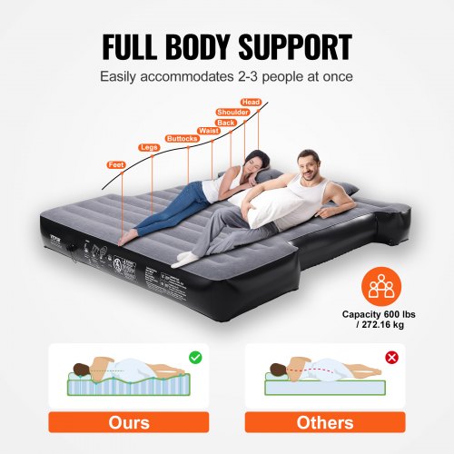 Truck Bed Air Mattress for 5558 ft Full Size Short Truck Beds
