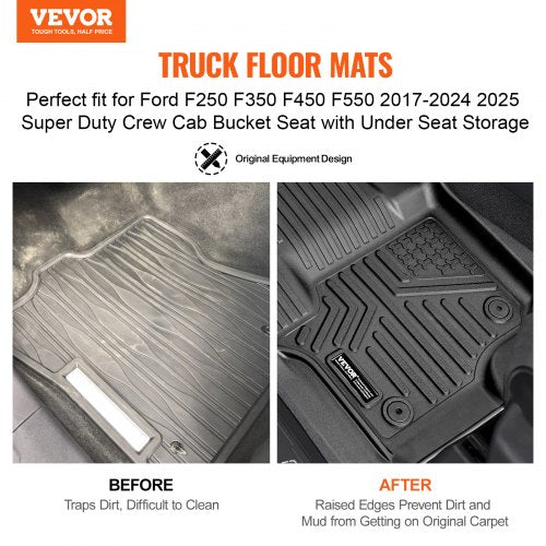 Automotive Floor Mats Fits for Ford F250 F350 F450 F550 20172024 2025