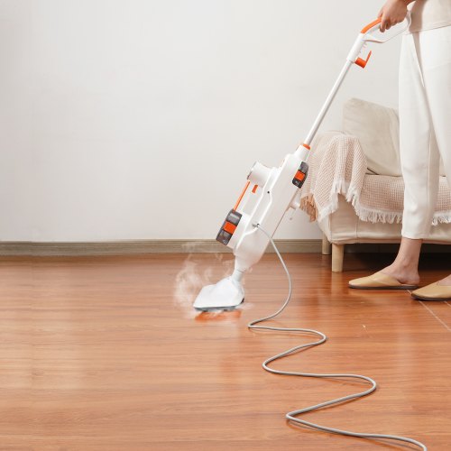 Steam Mop 8in1 Hard Wood Floor Cleaner with 7 Replaceable Brush Heads