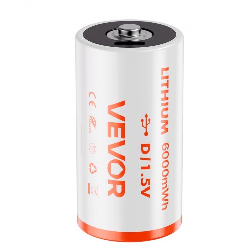 Rechargeable D Batteries 4 Pack 15V 6000mWh Lithium D Battery with 4 in 1