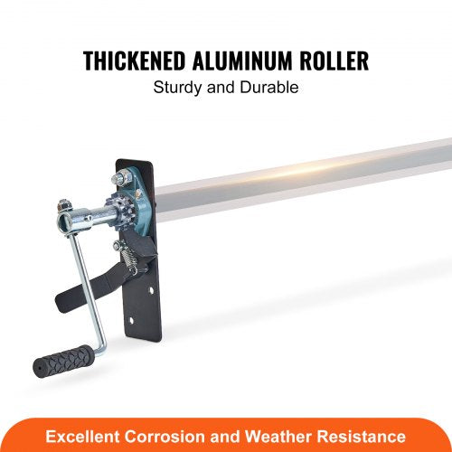 Hand Crank Tarp Roller Kit 64 to 104 Wide Aluminum Alloy Manual Cab