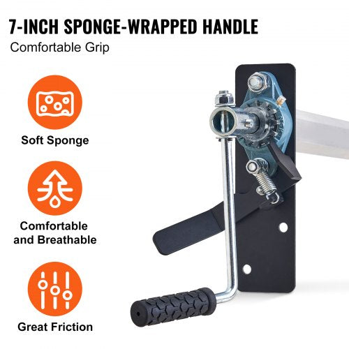 Hand Crank Tarp Roller Kit 64 to 104 Wide Aluminum Alloy Manual Cab