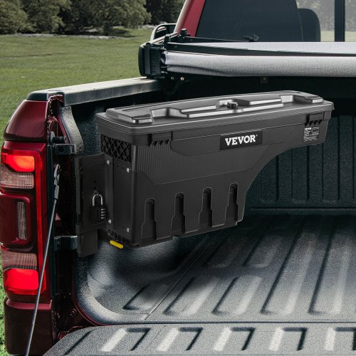 Truck Bed Storage Box Lockable Lid Waterproof ABS Wheel Well Tool Box 66