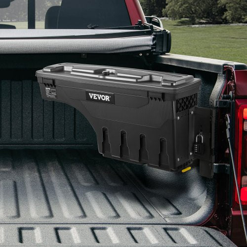 Truck Bed Storage Box Lockable Lid Waterproof ABS Wheel Well Tool Box 66