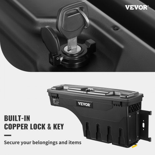 Truck Bed Storage Box Lockable Lid Waterproof ABS Wheel Well Tool Box 66