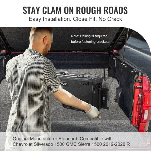 Truck Bed Storage Box Lockable Lid Waterproof ABS Wheel Well Tool Box 66